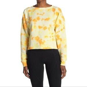 Z by Zella BNWOT "sunset" tie dye sweatshirt pullover Large cropped